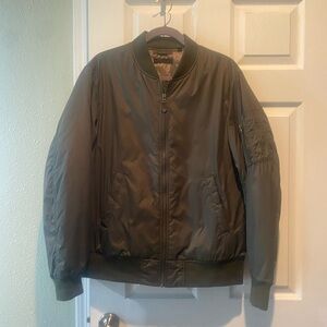 Uniqlo Men's Khaki Bomber Jacket